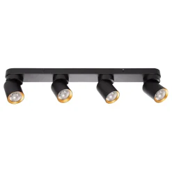 Lampa Sufitowa Spot ANDY Czarny Złoty 4xGU10 60cm * Eko-light