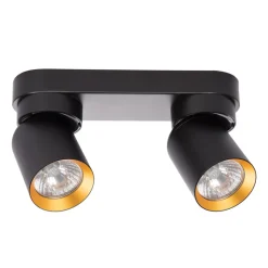 Lampa Sufitowa Spot ANDY Czarny Złoty 2xGU10 22cm * Eko-light Discount