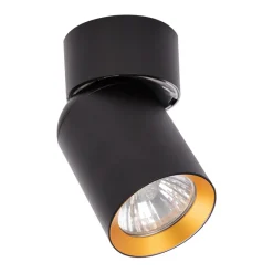 Lampa Sufitowa Spot ANDY Czarny Złoty 1xGU10 * Eko-light