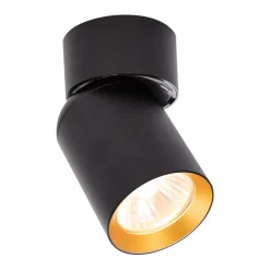 Lampa Sufitowa Spot ANDY Czarny Złoty 1xGU10 * Eko-light