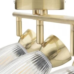 Lampa Sufitowa Spot BEST Złoty Szklane Klosze 3xE14 * Eko-light New