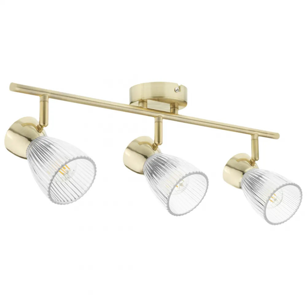 Lampa Sufitowa Spot BEST Złoty Szklane Klosze 3xE14 * Eko-light New