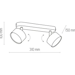 Lampa sufitowa Spot CLARK biały 2 GX53 * TK Lighting Outlet