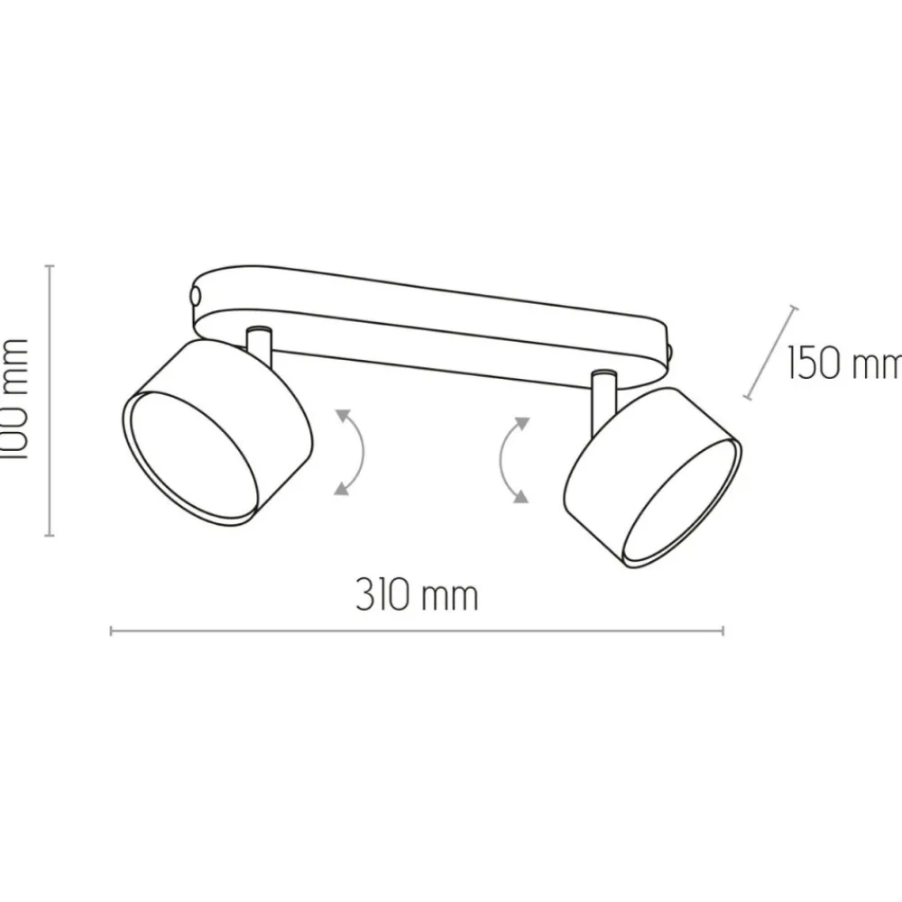 Lampa sufitowa Spot CLARK biały 2 GX53 * TK Lighting Outlet