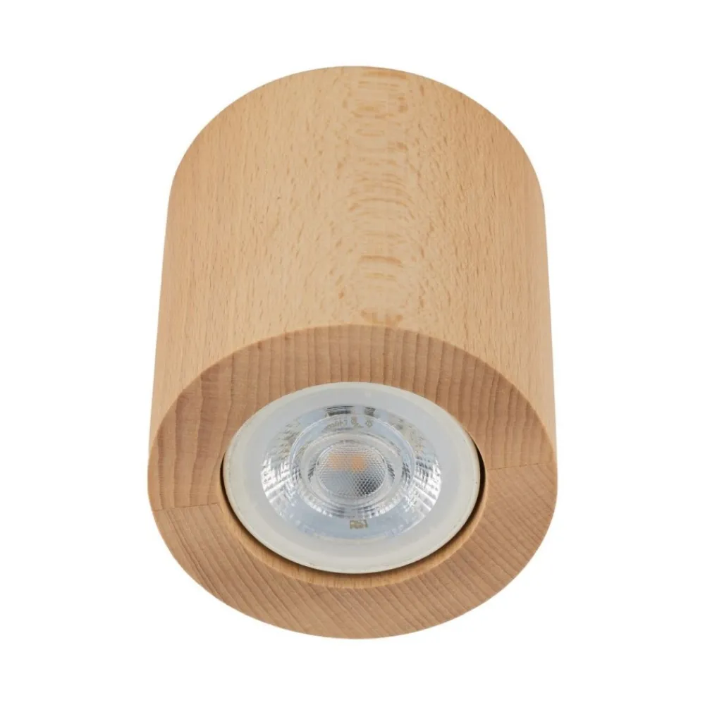 Lampa sufitowa Spot EVE WOOD buk 1xGU10 * TK Lighting Sale