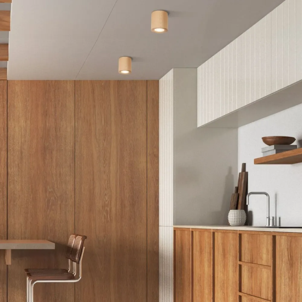 Lampa sufitowa Spot EVE WOOD buk 1xGU10 * TK Lighting Sale