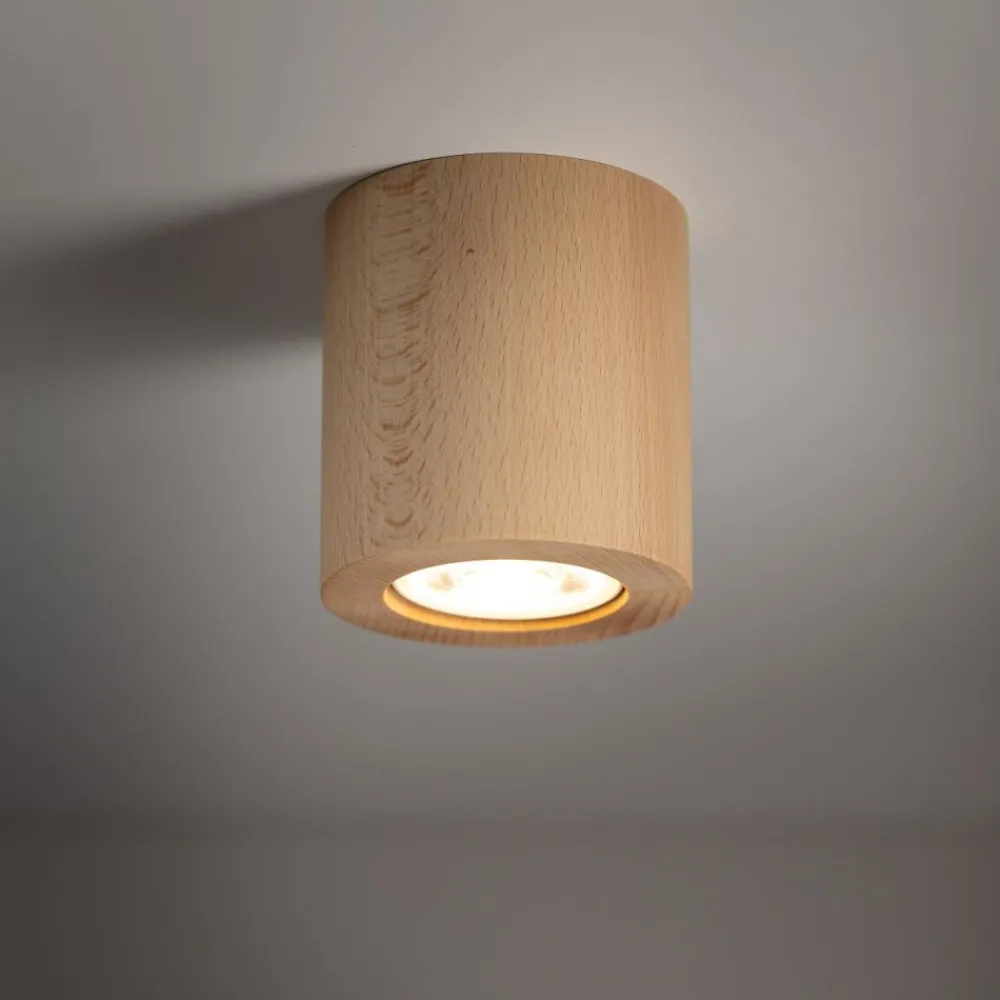Lampa sufitowa Spot EVE WOOD buk 1xGU10 * TK Lighting Sale