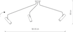 Lampa Sufitowa Spot EYE SUPER Czarny 3xGU10 * Nowodvorski New