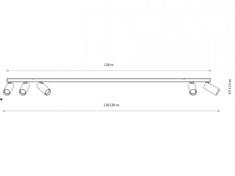 Lampa sufitowa Spot FOURTY grafitowa 5xGU10 * Nowodvorski Sale