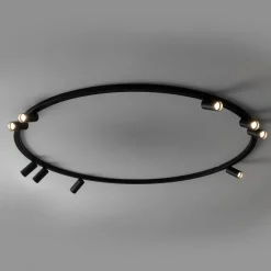 Lampa sufitowa Spot FOURTY ROUND czarna 9xGU10 * Nowodvorski Sale