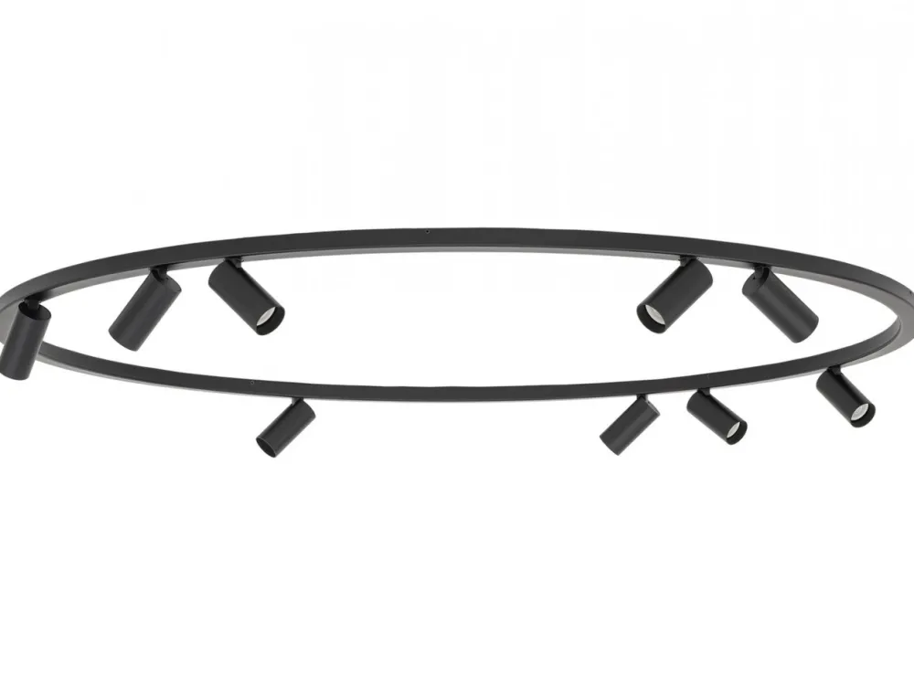Lampa sufitowa Spot FOURTY ROUND czarna 9xGU10 * Nowodvorski Sale