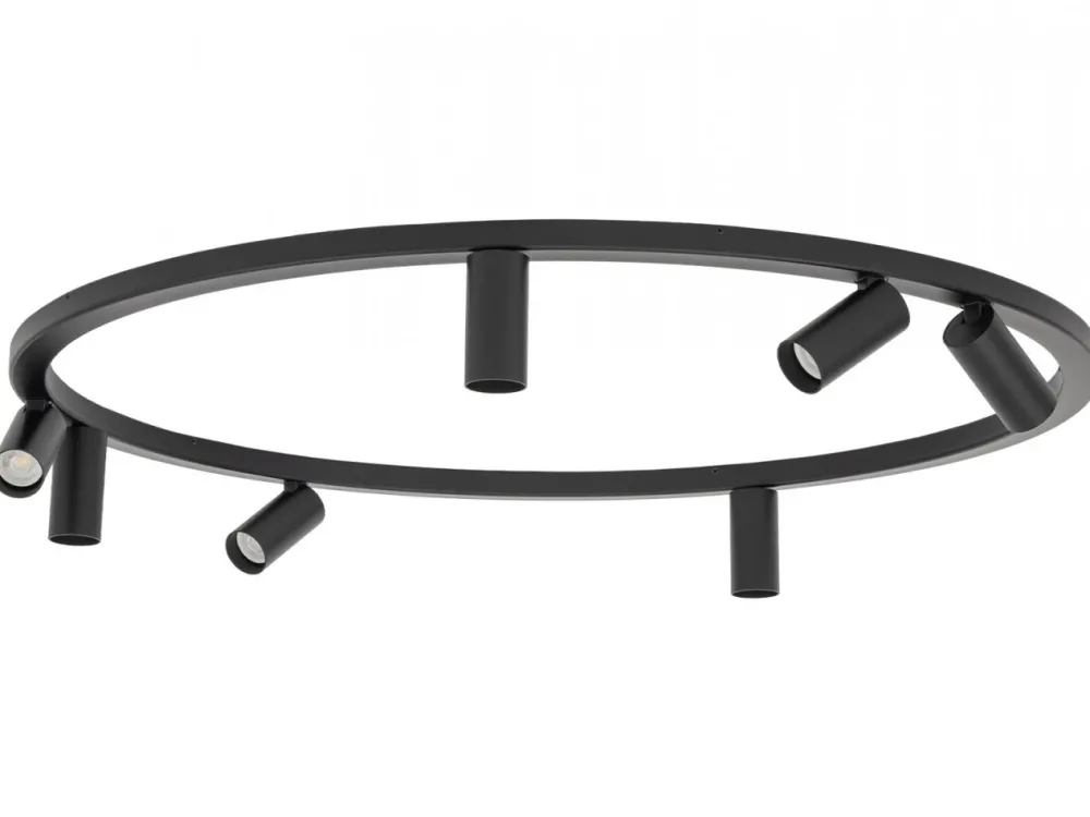 Lampa sufitowa Spot FOURTY ROUND czarna 7xGU10 * Nowodvorski Online