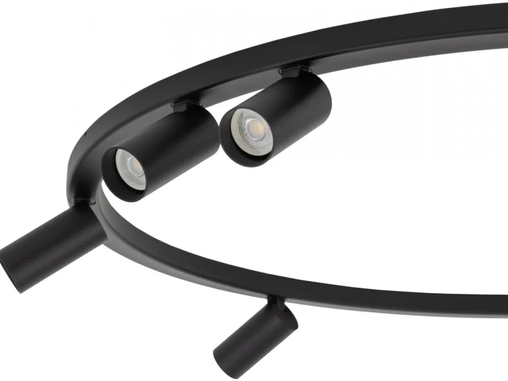 Lampa sufitowa Spot FOURTY ROUND czarna 7xGU10 * Nowodvorski Online