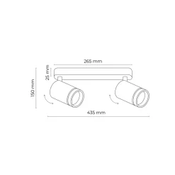 Lampa Sufitowa Spot JET Biały 2xGU10 * TK Lighting Outlet