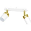 Lampa sufitowa Spot JOKER Biały Złoty 2xGU10 * Eko-light New