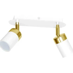 Lampa sufitowa Spot JOKER Biały Złoty 2xGU10 * Eko-light New