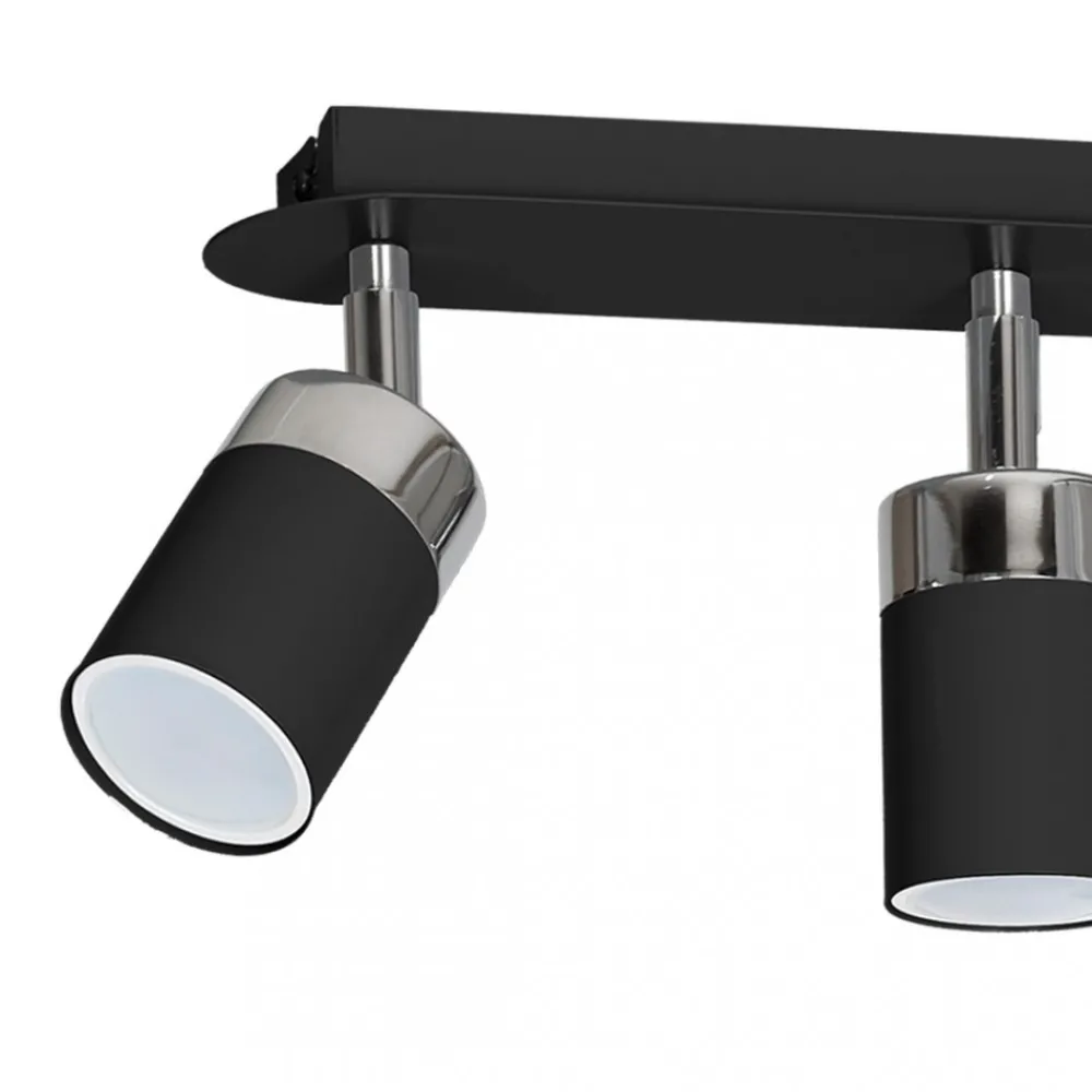 Lampa sufitowa Spot JOKER Czarny Srebrny 3xGU10 * Eko-light New