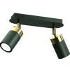 Lampa Sufitowa Spot JOKER Zielony Złoty 2xGU10 * Eko-light Best