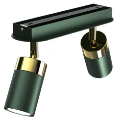 Lampa Sufitowa Spot JOKER Zielony Złoty 2xGU10 * Eko-light Best