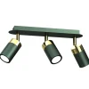 Lampa sufitowa Spot JOKER Zielony Złoty 3xGU10 * Eko-light Discount