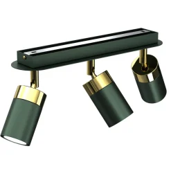 Lampa sufitowa Spot JOKER Zielony Złoty 3xGU10 * Eko-light Discount
