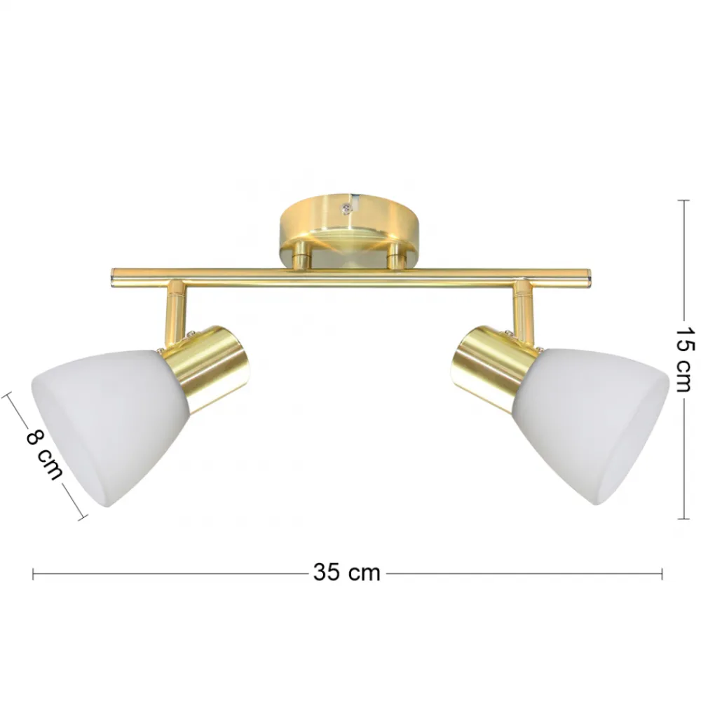 Lampa sufitowa Spot JOTA Złoty 2xE14 * Eko-light Hot