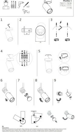 Lampa Sufitowa SPOT MONO Biały 1xGU10 * Nowodvorski Clearance