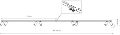Lampa Sufitowa SPOT MONO Biały Złoty 8xGU10 2x1,5m * Nowodvorski Hot