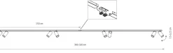 Lampa Sufitowa SPOT MONO Czarny 8xGU10 2x1,5m * Nowodvorski Clearance