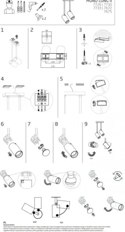 Lampa Sufitowa SPOT MONO LONG Biały 2xGU10 * Nowodvorski Discount
