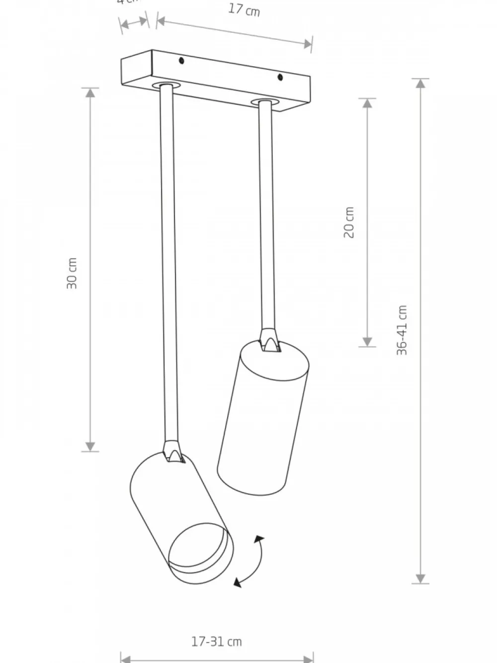Lampa sufitowa Spot MONO LONG biała 2xGU10 * Nowodvorski Best