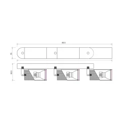 Lampa Sufitowa Spot NEO Biały Srebrny 3xGU10 * Eko-light Sale