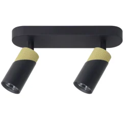 Lampa Sufitowa Spot NEO Czarny Złoty 2xGU10 * Eko-light