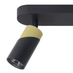 Lampa Sufitowa Spot NEO Czarny Złoty 2xGU10 * Eko-light