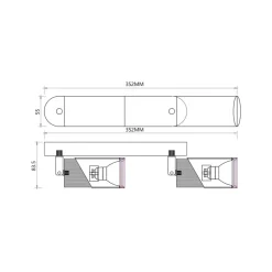 Lampa Sufitowa Spot NEO Czarny Złoty 2xGU10 * Eko-light