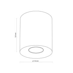 Lampa sufitowa Spot ORION M NEW brązowa 1xGU10 * TK Lighting Outlet
