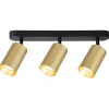 Lampa Sufitowa Spot Pipe Spot Czarny Złoty 3xGU10 * Eko-light