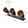 Lampa Sufitowa Spot RICK Czarny Złoty Metalowe Klosze 3xE14 * Eko-light Sale