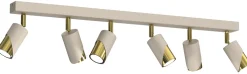 Lampa Sufitowa Spot SHIFT Beżowy Złoty 6xGU10 * Luminex Sale