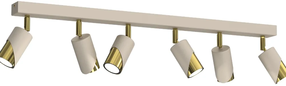 Lampa Sufitowa Spot SHIFT Beżowy Złoty 6xGU10 * Luminex Sale