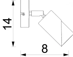 Lampa Sufitowa Spot SHIFT Beżowy Złoty 1xGU10 * Luminex Hot