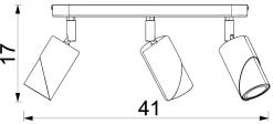 Lampa Sufitowa Spot SHIFT Czarny Złoty 3xGU10 * Luminex Outlet