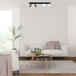 Lampa Sufitowa Spot SIRO Czarny Szklane Klosze 4xG9 * Eko-light New