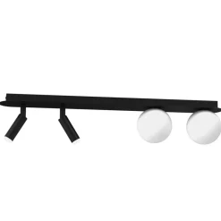 Lampa Sufitowa Spot SIRO Czarny Szklane Klosze 4xG9 * Eko-light New