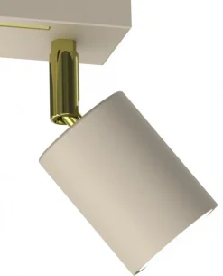 Lampa Sufitowa Spot STRIPER Beżowy Złoty 6xGU10 * Luminex Outlet