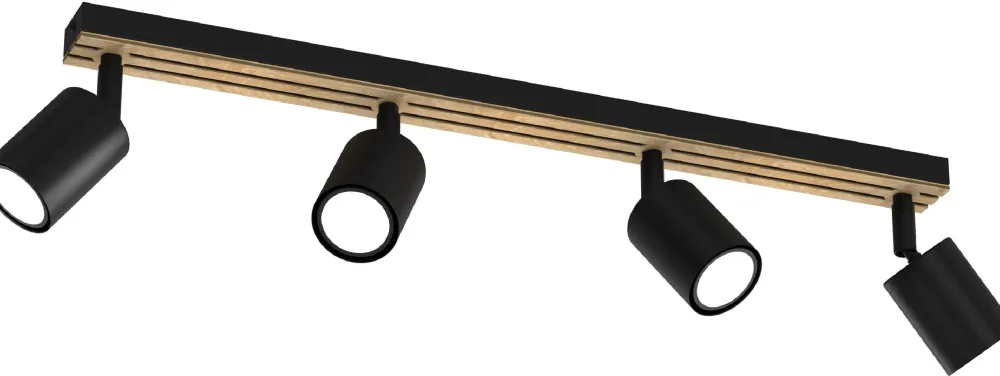 Lampa Sufitowa Spot TERRA Czarny Brązowy 4xGU10 * Luminex Sale