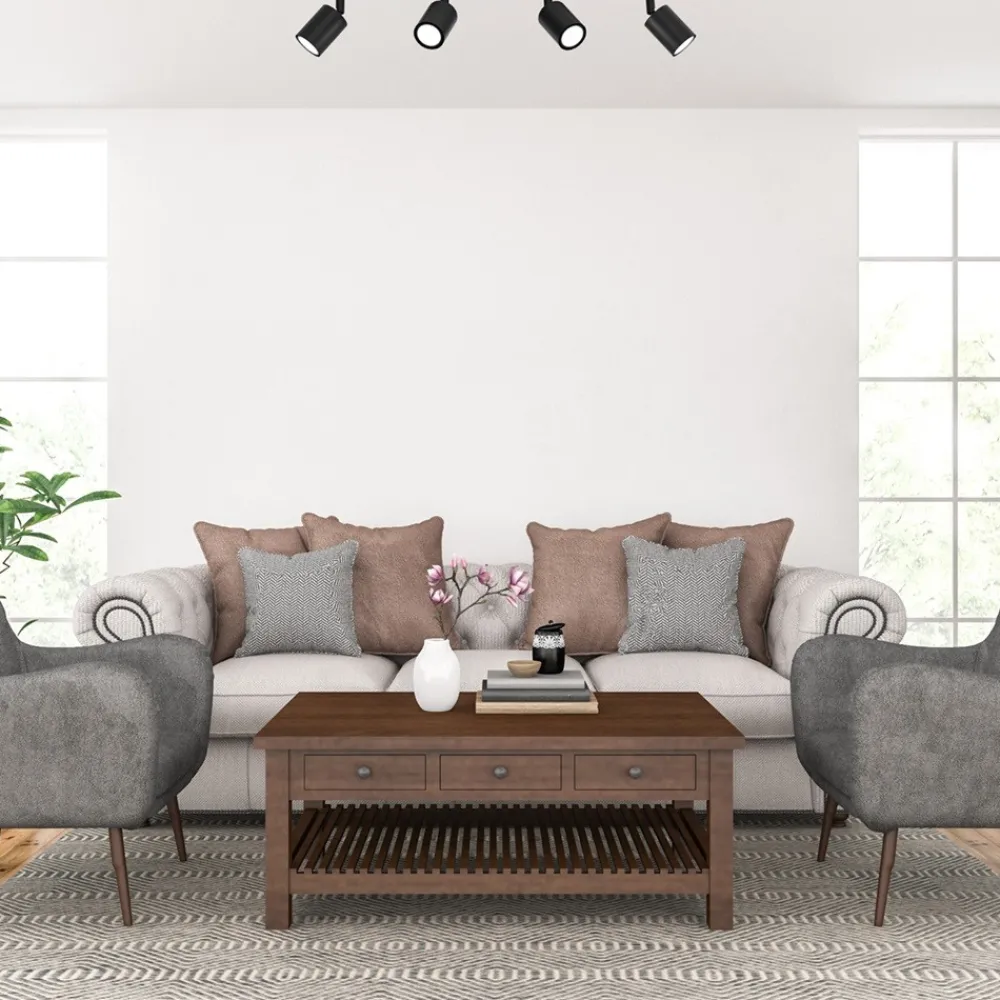 Lampa Sufitowa Spot TERRA Czarny Brązowy 4xGU10 * Luminex Sale