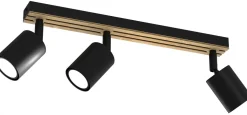 Lampa Sufitowa Spot TERRA Czarny Brązowy 3xGU10 * Luminex Discount