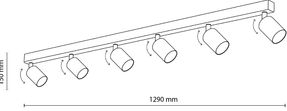 Lampa Sufitowa SPOT TOP Biały 6xGU10 * TK Lighting New