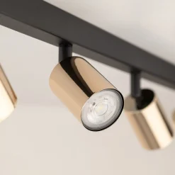 Lampa Sufitowa SPOT TOP Czarny Złoty 8xGU10 * TK Lighting Discount